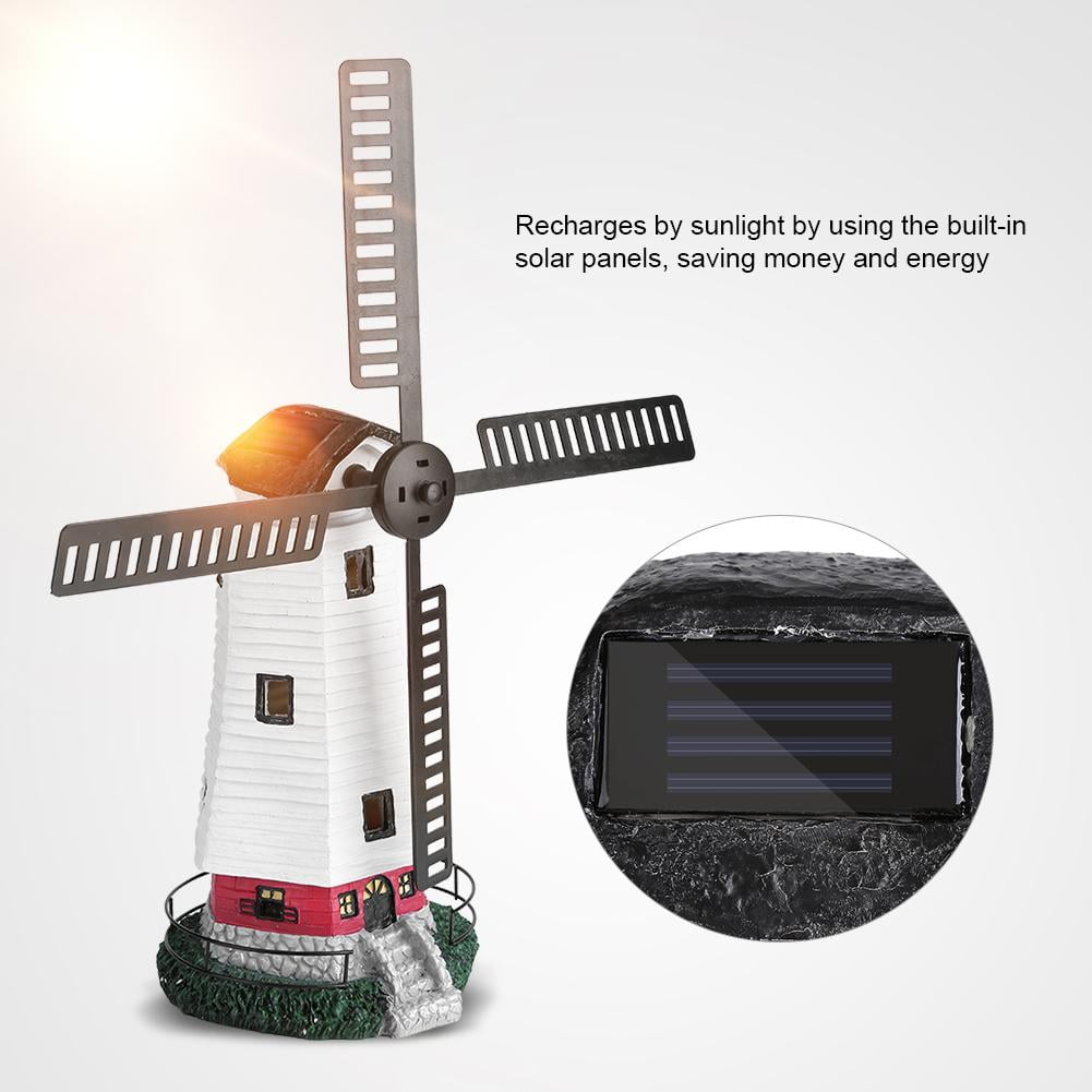 Yosoo Solar Powered Windmill LED Light Wall Lamp Home Garden Patio