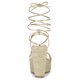 thumbnail image 3 of Sandalias Alpargatas Plataforma Tacón De Cuña Cordón Arriba Para Mujeres Allegra K Oro 38, 3 of 6