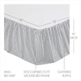thumbnail image 5 of VHC Brands, Sawyer Mill Ticking Stripe King Bed Skirt, Black, 78x80x16, 5 of 5