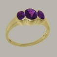 thumbnail image 2 of LBG British Made 9k Yellow Gold ring with Natural Amethyst Womens Engagement Ring - 33 size options - Size 11, 2 of 6