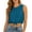 #0450-Blue, variant on Womens Crop Tank Tops Tie Wrap Sleeveless Boat Neck Shirts Casual Summer Beach Going Out Tops