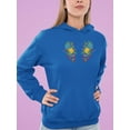 thumbnail image 2 of Flower Embroidery Hand Drawn Hoodie Women -Image by Shutterstock, Female 5X-Large, 2 of 4