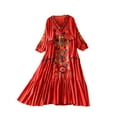thumbnail image 4 of Vestido de playa para mujer, vestido largo bohemio informal para ir de compras y viajar a diario. 108cm de longitud, 4 of 9