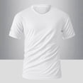 thumbnail image 2 of BiZtdJrK Gym T Shirts for Men Moisture Wicking Short Sleeve Running Workout T-Shirt Crew Neck Fitness Training Tee Tops Summer Activewear Tees White M, 2 of 8
