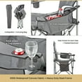 thumbnail image 5 of ARROWHEAD OUTDOOR Portable Heated Folding Camping Chair w/ 6-Can Cooler, 3 Heat Settings, Cup & Wine Glass Holder, Grey, 5 of 7