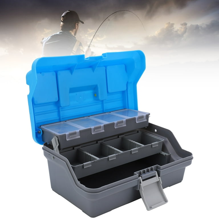 Fishing Tackle Box ThreeLayer Portable Fishing Gears Storage Box