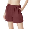 thumbnail image 2 of Bzhegqhd Women's Summer Solid Color Casual Side Pocket Short Elastic Shorts, 2 of 8