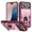 Rose Red, variant on Phone Case for iPhone 17e, Slide Camera Cover Ring Kickstand Heavy‑Duty Shockproof Cover,Rose Red,For iPhone 17e
