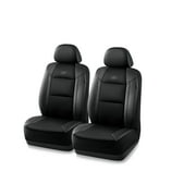 Skechers 2 Piece Car Seat Cover Air Cooled Memory Foam Black - Universal Fit, 23SK81