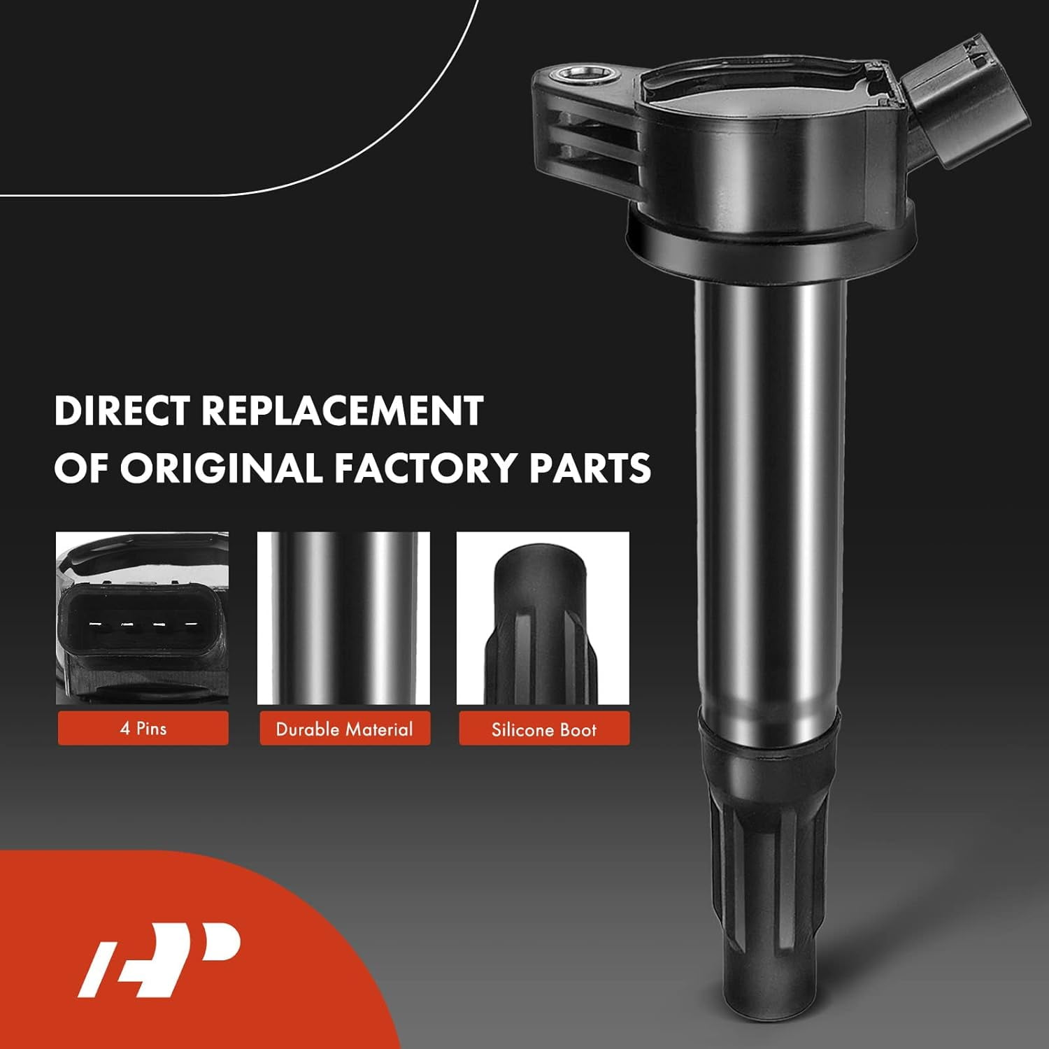 A-Premium Set of 4 Ignition Coil Pack and Iridium Spark Plugs Compatible with Toyota Camry 2010-2017, RAV4 2009-2018, Sienna 2011-2013, L4 2.5L 2.7L