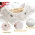 thumbnail image 2 of LoudSung Fake Collar Detachable Half Shirt Blouse Embroidery Crystal False Collar Floral Lace Elegant for Women Girls, 2 of 7