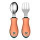thumbnail image 1 of Juego de tenedor y cuchara para bebé, entrenamiento de alimentación, vajilla para niños de acero inoxidable, 1 of 6