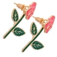 thumbnail image 2 of Dayesque Vintage Style Rose Flower Earrings Cute Floral Statement Jewelry for Women Special Occasions and Everyday Wear, 2 of 8