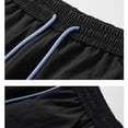 thumbnail image 6 of lcziwo Men Shorts with Pockets Summer Outdoor Elastic Waist Beach Shorts Hiking Fishing Casual Drawstring Dress Shorts Black L, 6 of 9