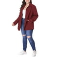 thumbnail image 4 of GRACE & GRANDEUR Women's Plus Size Long Sleeve Drawing Waist Winter Jacket Coat, 4 of 7