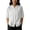 #0081-White, variant on Uootdi Linen Tops for Women Mandarin Collar Half Sleeve Floral Embroidered Stripe Womens Tops Relaxed Fit Lightweight Womens Shirts for Women