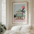 thumbnail image 6 of Beach house - Illustration Beach House Art Deco Retro Palm Tree Pastel Minimalist Tropical Unframed Wall Art Print 22 x 28 inches, 6 of 13