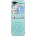 thumbnail image 2 of Compatible with Samsung Galaxy Z Flip 5 5G Case Blue,Mandala Flower Pattern Women Phone Case Premium PU Leather Slim Case with Removable Neck Lanyard Strap, 2 of 12