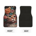 thumbnail image 7 of Salouo Flower Crown Cat for 4-Piece Floor Mats, Custom Fit Car Mats All-Weather Car Foot Mats Automotive Floor Mats for Cars, Trucks, SUVs, Vehicle Floor Liner, 7 of 7