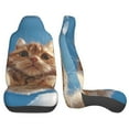 thumbnail image 3 of Sikiie Playful Cat Fisheye View Car Seat Protector 2 Pack Car Seat Cushion Mat, Car Seat Covers for SUV, Truck, Van, 3 of 7