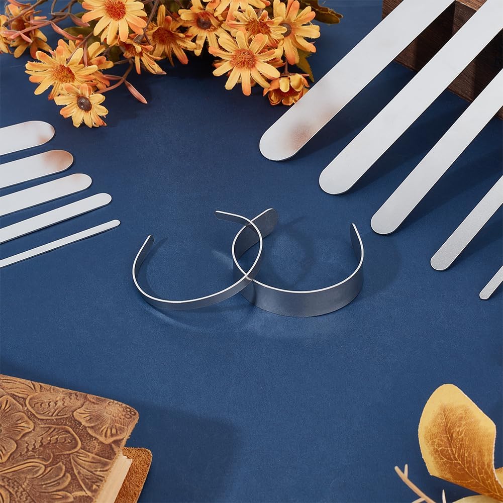 25Pcs Bracelet Blanks Stainless Steel Bangle Blanks 5 Sizes 6.3 Inch Long Steel Bracelet Inner Core Bracelets Customizing Bangle Matreial for Stamping and DIY Jewelry Making for DIY
