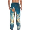 thumbnail image 2 of Bixox Men's Cute Angel Winged Rabbit Patterned Pajama Pants with Pockets Lounge Clothes for Home, 2 of 5
