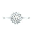 thumbnail image 4 of Rosec Jewels Lab Diamond Flower Ring for Women - 5 MM - EF-VS Quality - Proposal Ring, 925 Sterling Silver, US 4.50, 4 of 8