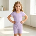 thumbnail image 4 of Dxzfnsa Toddler Kids Sets Round Neck Short Sleeve T Shirts and Comfortable Shorts Sets Unisex Two Piece Summer Solid Color Outfits, 4 of 7