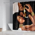 thumbnail image 2 of 4PCS African King and Queen Shower Curtain Sets with Rugs African American Couple Bathroom Sets with Waterproof Bath Curtains I Choose You Shower Curtains with 12 Hooks Bath Mat 71x71inch, 2 of 7