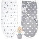 thumbnail image 3 of Manta para bebé, paquete de 2 mantas para recién nacidos, manta para bebé de 0 a 3 meses, algodón orgánico con velcro, unisex, 3 of 5