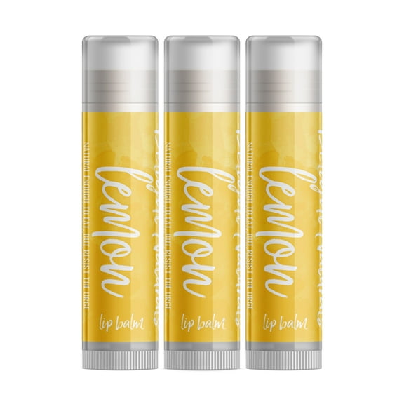 Delight Naturals Lemon Lip Balm - 3 Pack