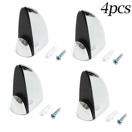 

4Pcs Polished Chrome Glass Shelf Support Clamp Brackets Bathroom for Shelves
