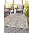 thumbnail image 3 of Rugs.com Outdoor Lattice Collection Rug – 6' x 9' Gray Flatweave Rug Perfect For Bedrooms, Dining Rooms, Living Rooms, 3 of 8