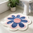 thumbnail image 4 of MMJ Bathroom Rugs Flower Shape Soft Absorbent Antiskid Bath Mat for Bathroom Floor Door 31.5x31.5in, 4 of 6