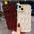 thumbnail image 4 of Water Ripple Pattern Case for iPhone 13 Soft TPU Shockproof Camera Protective Back Cover for Women Girl Curly Wave Frame Phone Case for iPhone 13 6.1 Inch White, 4 of 11