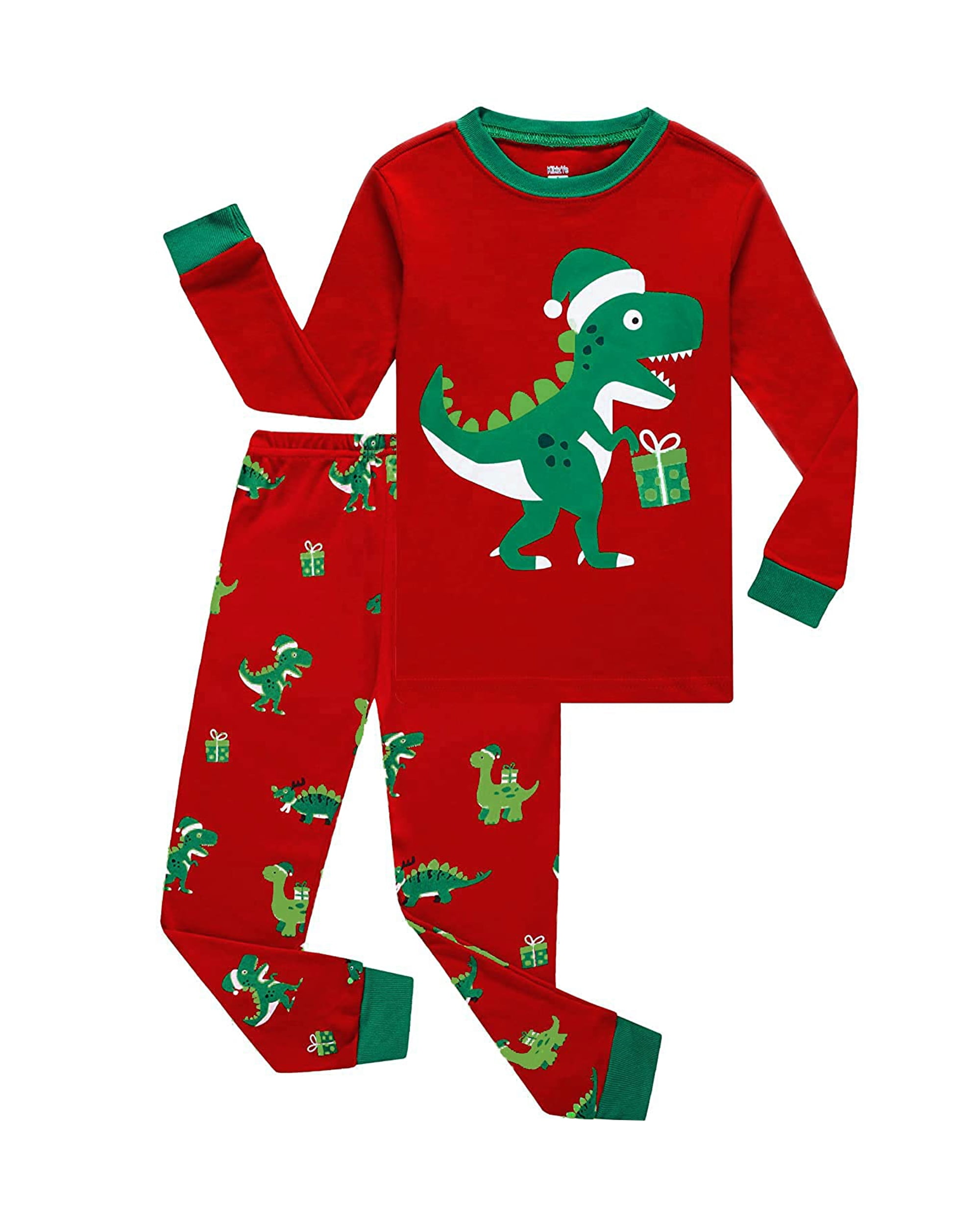 Tkiames Boys Pyjamas for Boys Truck Dinosaur Kid Pjs Toddler Clothes Long Sleeve Nightwear Sleepwear Set 
