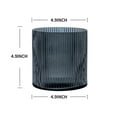 thumbnail image 4 of (4 pack) Better Homes & Gardens Smoke Glass Ribbed Hurricane Candleholder, 5", Medium, 4 of 12