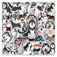 thumbnail image 1 of Paquete de pegatinas con forma de perro Malamute de Alaska, 50 unidades, dibujos animados, impermeab, 1 of 2