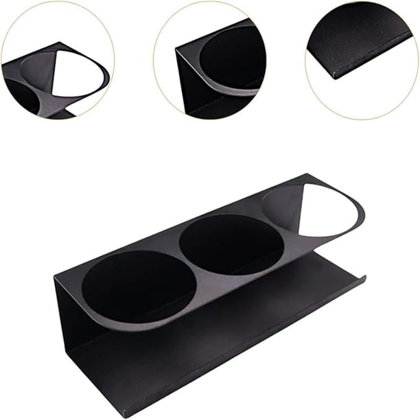 Organizador de Especias de Acero para Refrigerador, Montado En La Pared, para Botellas, Vasos y Condimentos. Estante de Almacenamiento Metálico Compacto de 3 Orificios para La Puerta Del Refrigerador