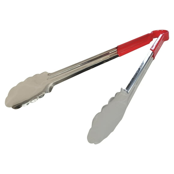 Pro-Kitchen - Tong - Red - 12 inches - Single Piece - Ideal for Cooking, Grilling & Serving (1ct)