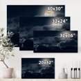 thumbnail image 4 of Designart Cloudy Full Moon Night Canvas Wall Art, 4 of 4