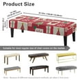 thumbnail image 3 of FUIALDOLG Christmas Bench Covers Stretch Xmas Decoration Washable Red Bench Seat Cover with Elastic Edge Rectangle Seat Protector for Bedroom, Living Room, 3 of 7