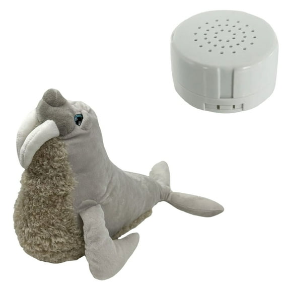 Plush Gear Winston the Walrus 16" Plush Toy with Recorder – Soft Cuddly Gift for Stuffed Animal