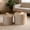Beige, variant on YWEN Nesting Round Coffee Table Set of 2, Small Circle Accent End Table for Small Spaces, Wooden Center Table, Morden Drum Side Table for Living Room, Fully Assembled
