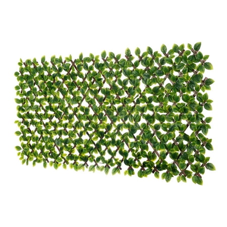 Lush Estate PVC Expandable Trellis - Outdoor Privacy Screen - Sturdy and Flexible - Realistic Look - 36 in x 72 in - Mint leaves