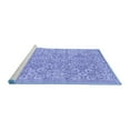thumbnail image 2 of Ahgly Company Machine Washable Indoor Round Persian Blue Traditional Area Rugs, 5' Round, 2 of 4