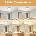 thumbnail image 4 of Jerry 17W Brushed Nickel LED Flush Mount Ceiling Light - 2'' H X 11'' W X 11'' D, 4 of 5