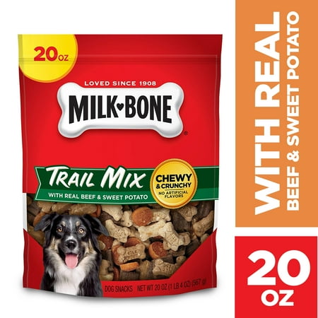 Milk-Bone Trail Mix with Real Beef & Sweet Potato Dog Treats, 20 Ounces