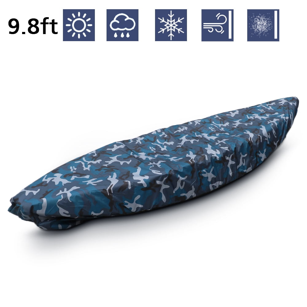 Camouflage Kayak Cover Universal Canoe Boat Waterproof Storage Cover 10.2-11.5ft 