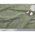 thumbnail image 3 of Soimoi Silk Fabric Leaves & Floral Block Print Fabric by Yard 42 Inch Wide, 3 of 3